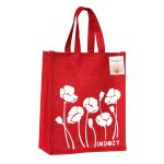 Jute Lunch bag Red Tulip